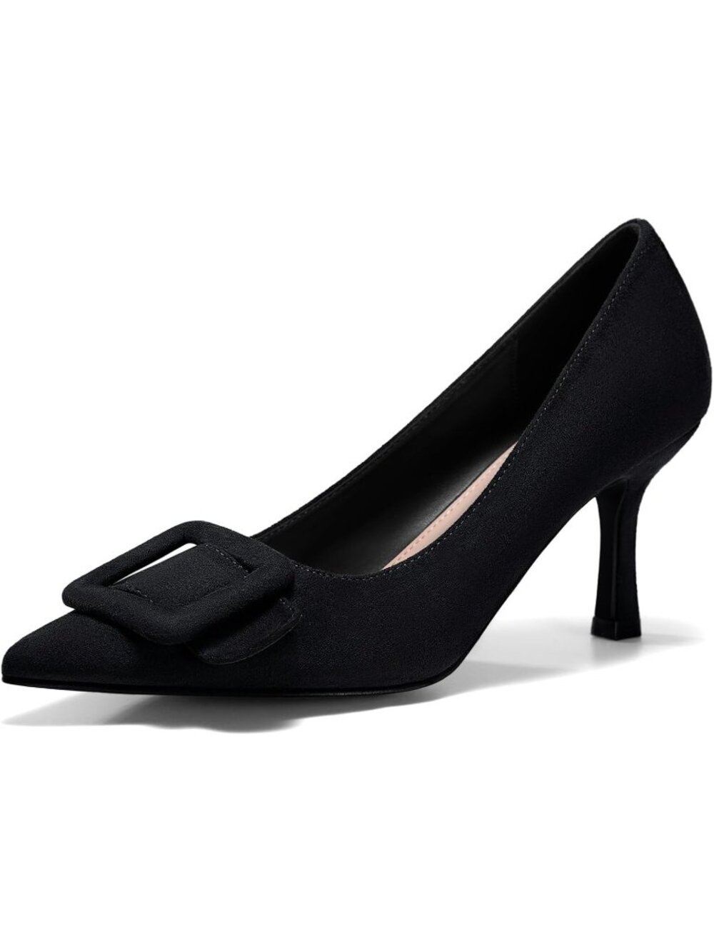Women's Black Closed Pointed Toe Pumps Stiletto High Heels Wedding Party Shoes
